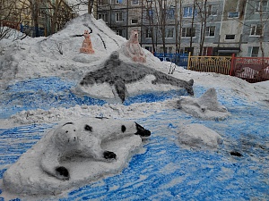 Итоги конкурса снежных фигур "Животные заповедной Камчатки". Фото 12