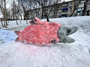 Итоги конкурса снежных фигур "Животные заповедной Камчатки". Фото 13
