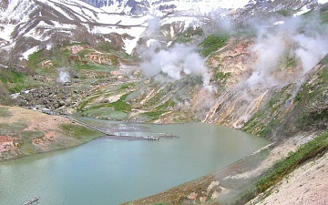 Долина гейзеров после схода оползня 2007 г.